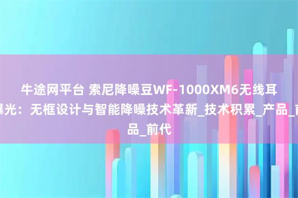 牛途网平台 索尼降噪豆WF-1000XM6无线耳机曝光:无框设计与智能降噪技术革新_技术积累_产品_前代
