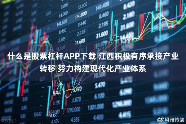 什么是股票杠杆APP下载 江西积极有序承接产业转移 努力构建现代化产业体系