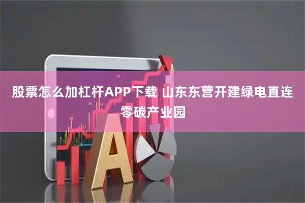 股票怎么加杠杆APP下载 山东东营开建绿电直连零碳产业园