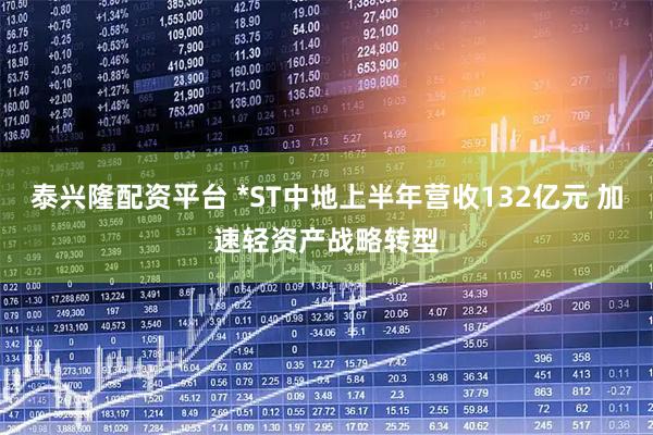 泰兴隆配资平台 *ST中地上半年营收132亿元 加速轻资产战略转型