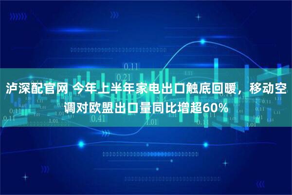 泸深配官网 今年上半年家电出口触底回暖，移动空调对欧盟出口量同比增超60%